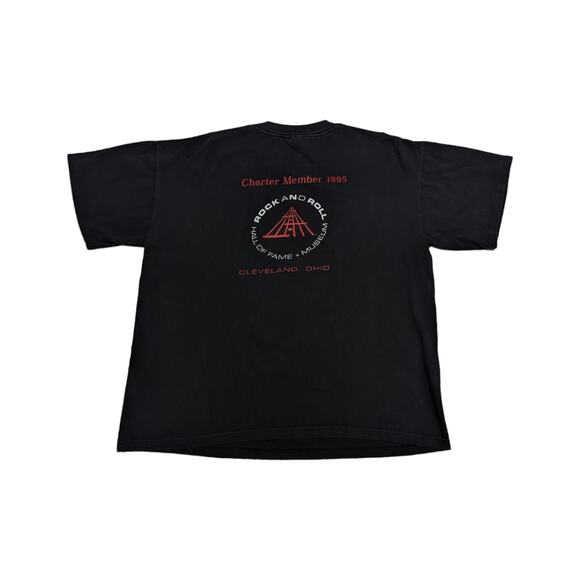 Vintage 90s Rock and Roll Hall of Fame Tee Shirt Single Stitch Guitar Music Top - Picture 2 of 8